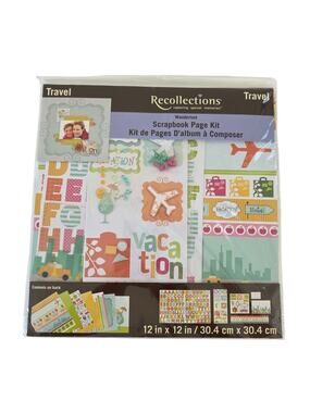Recollections Travel Scrapbook Page Kit 12x12 Die Cuts Chipboard NEW